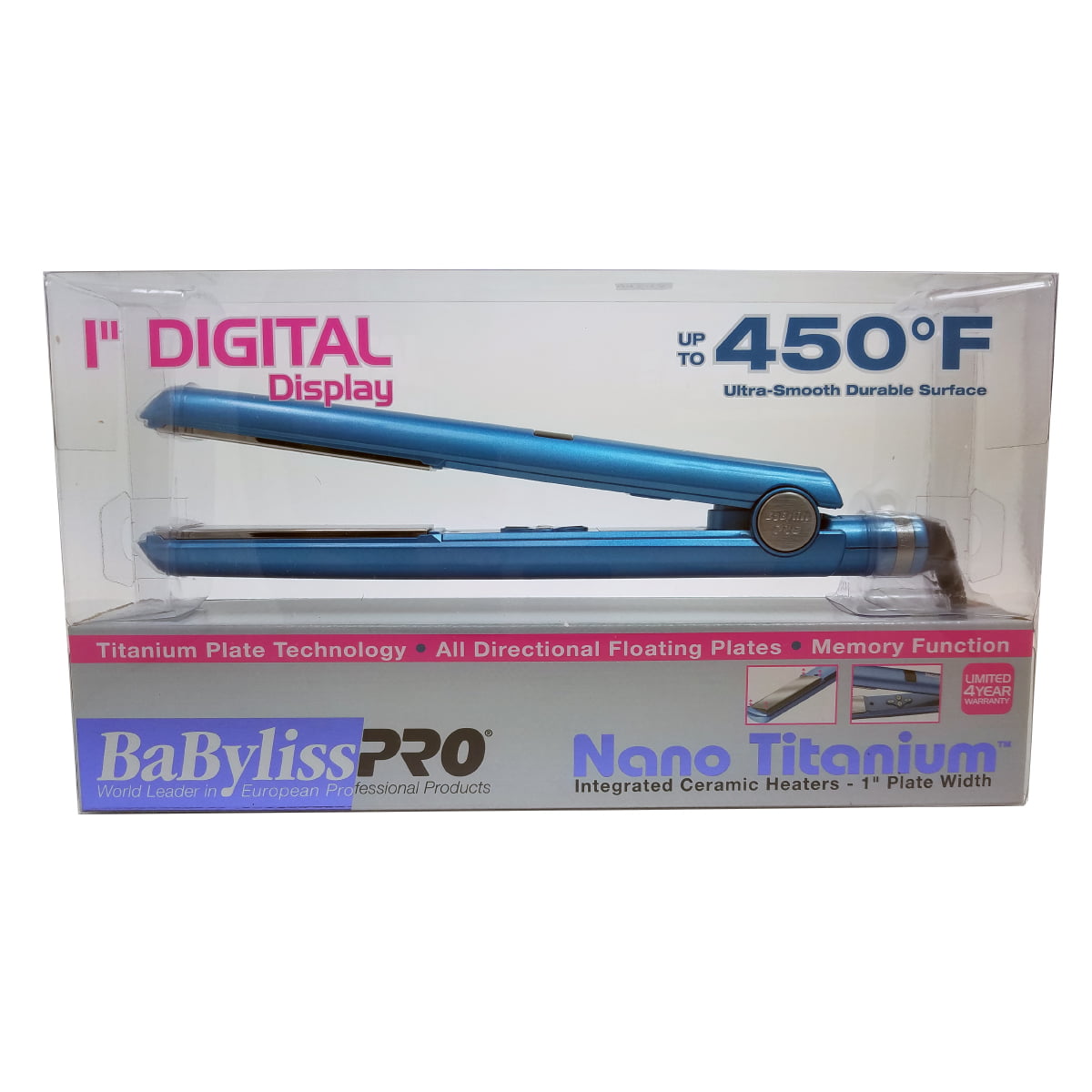 BaBylissPRO Nano Titanium 1″ Digital Straightener