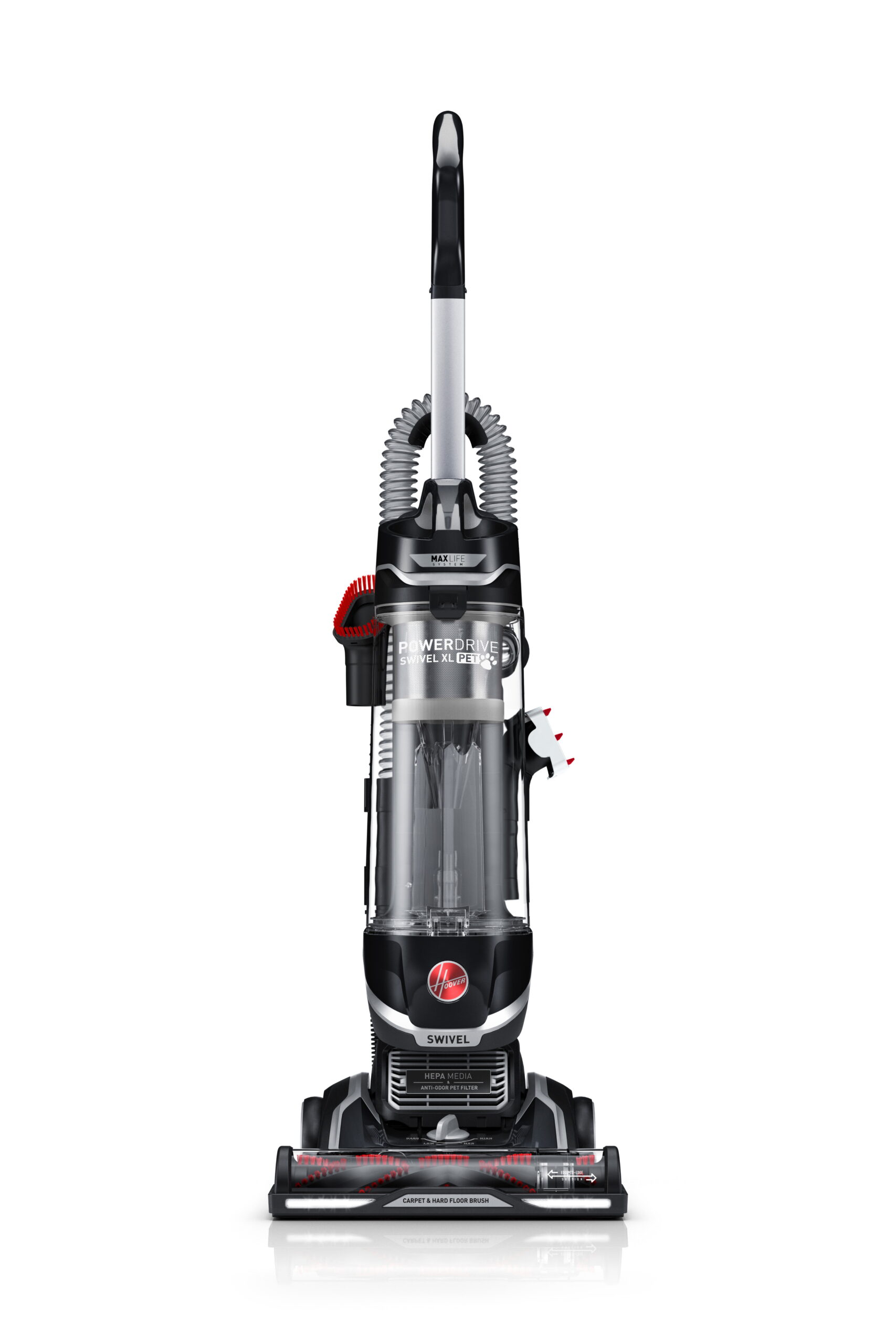 Hoover MAXLife Power Drive Swivel XL Pet Bagless Upright Vacuum Cleaner with HEPA Media Filtration. UH75210