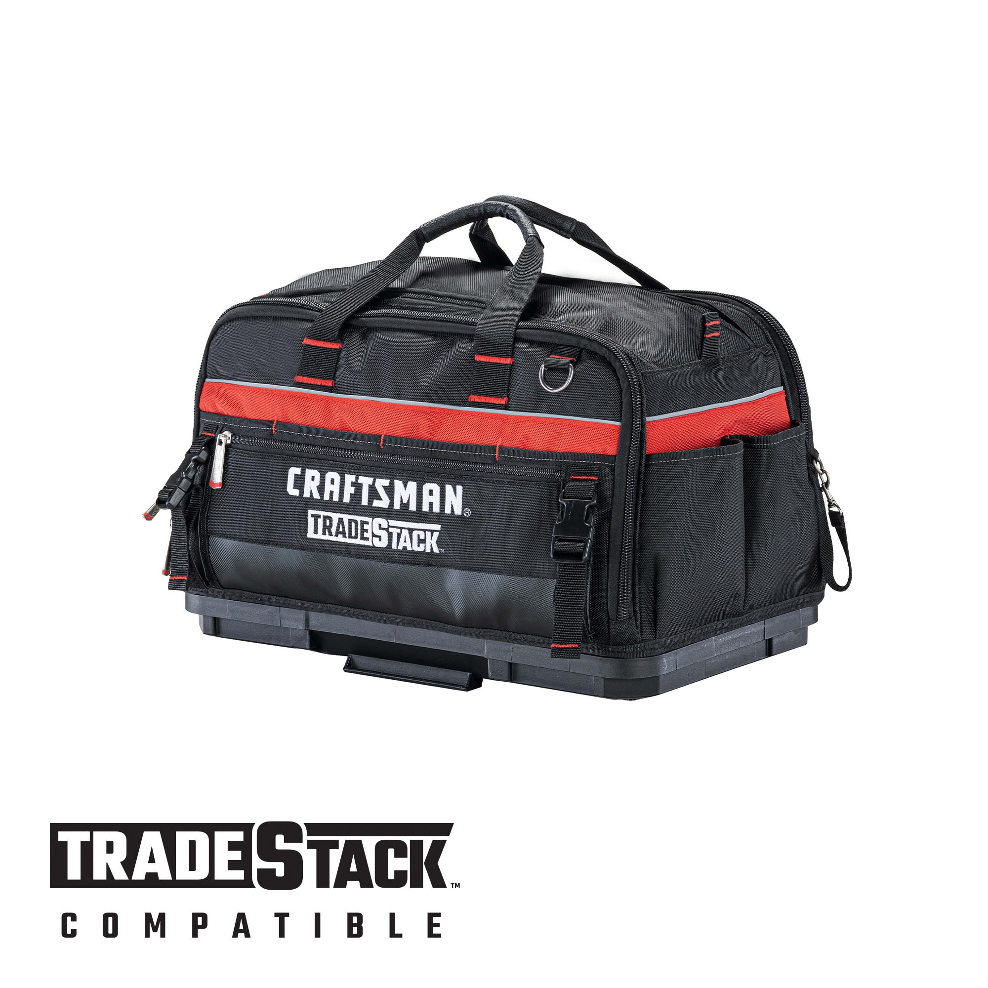 CRAFTSMAN TRADESTACK System Black/Red Polyester 22.5-in Tool Bag