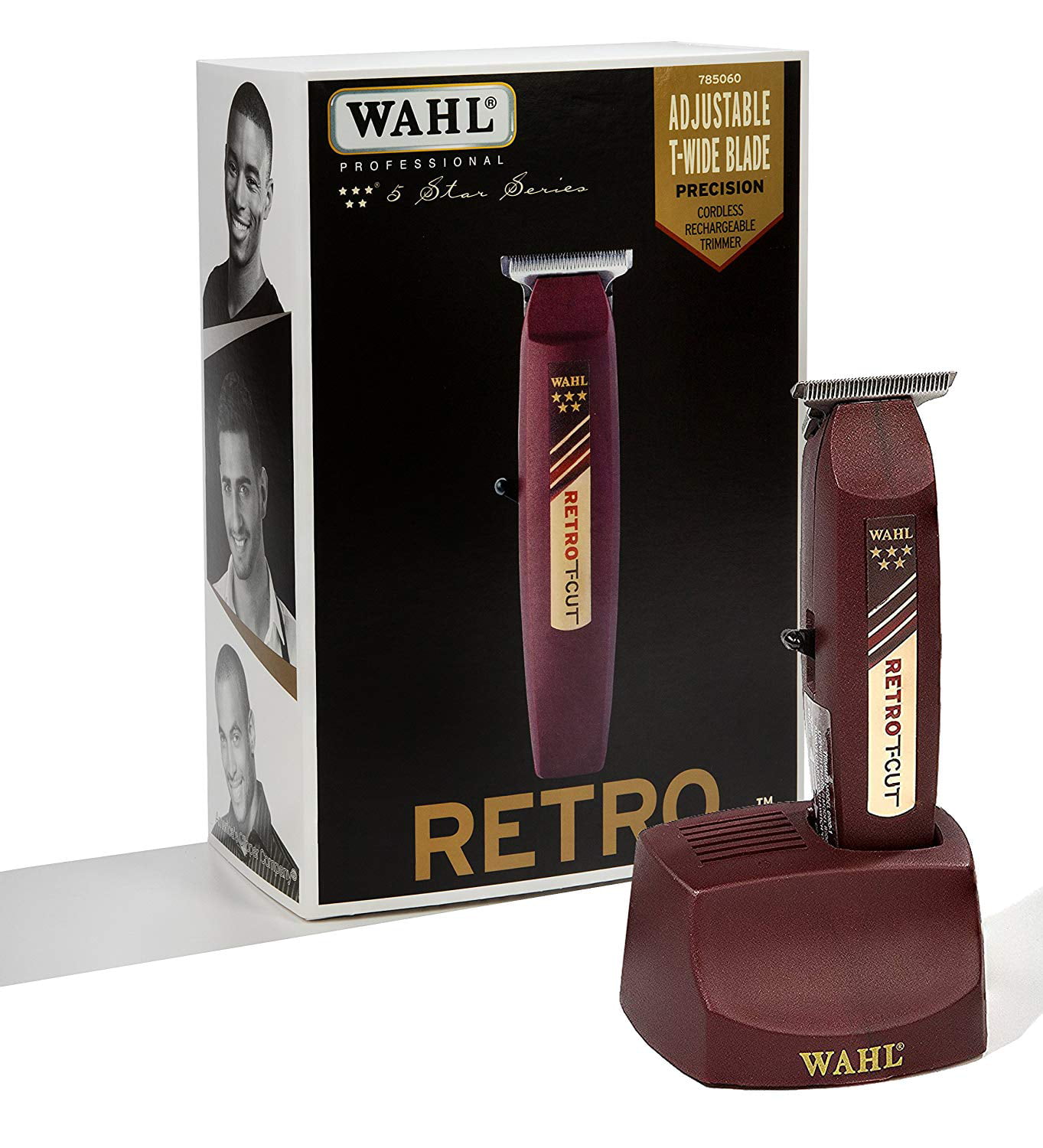 5 Star Retro T-Cut - Model # 8412 - Red WAHL Professional 1 Pc Kit Trimmer For Men