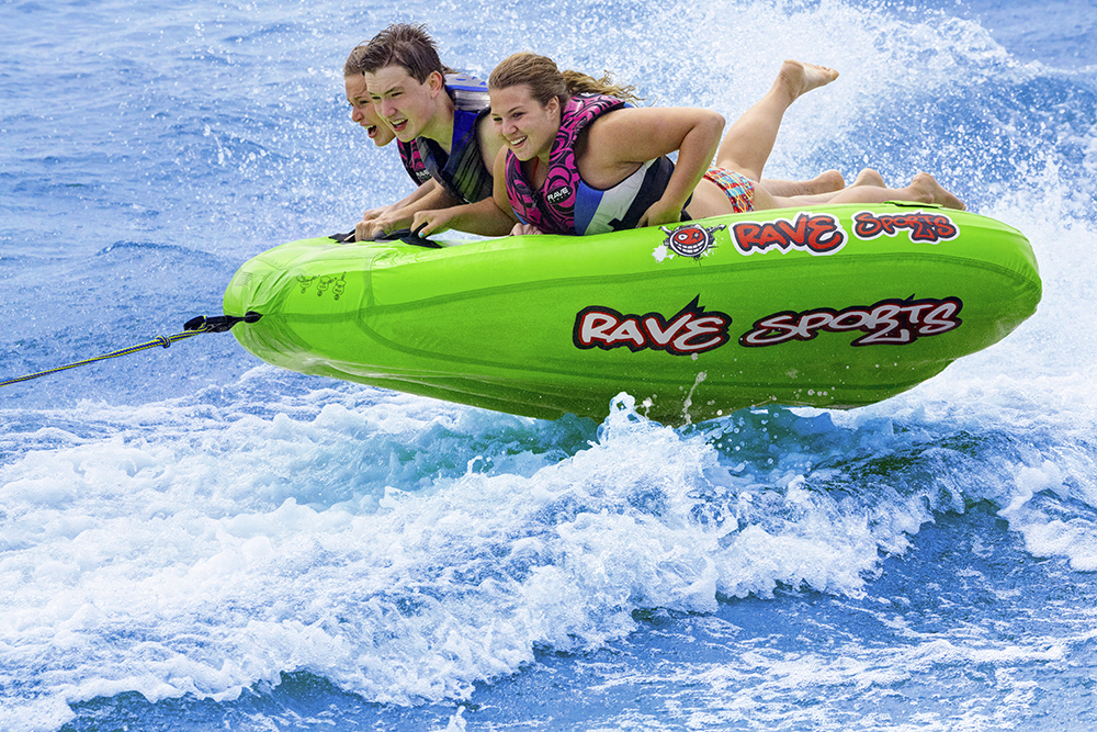 RAVE Sports Mambo Swept Wing Deck 3-Rider Tube Towable