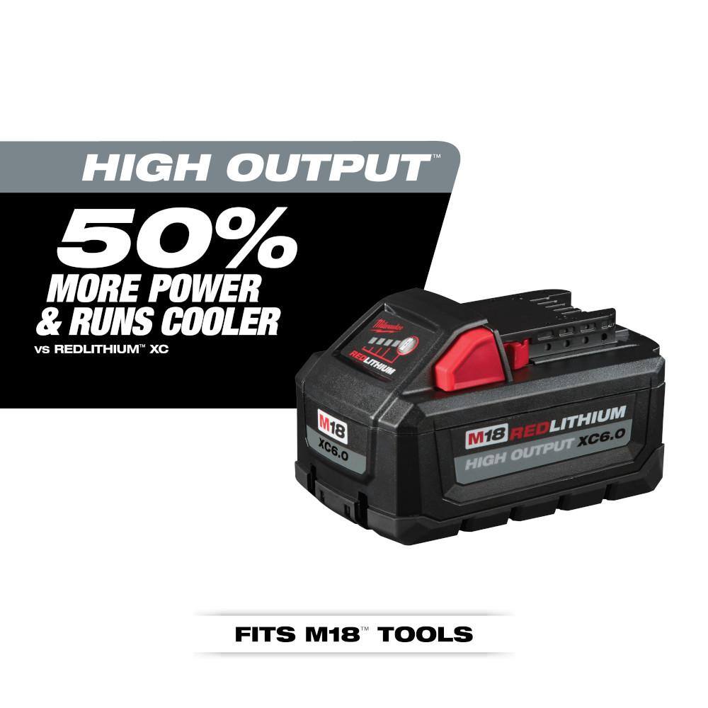 Milwaukee 48-11-1865 M18 18-Volt Lithium-Ion High Output Battery Pack 6.0Ah