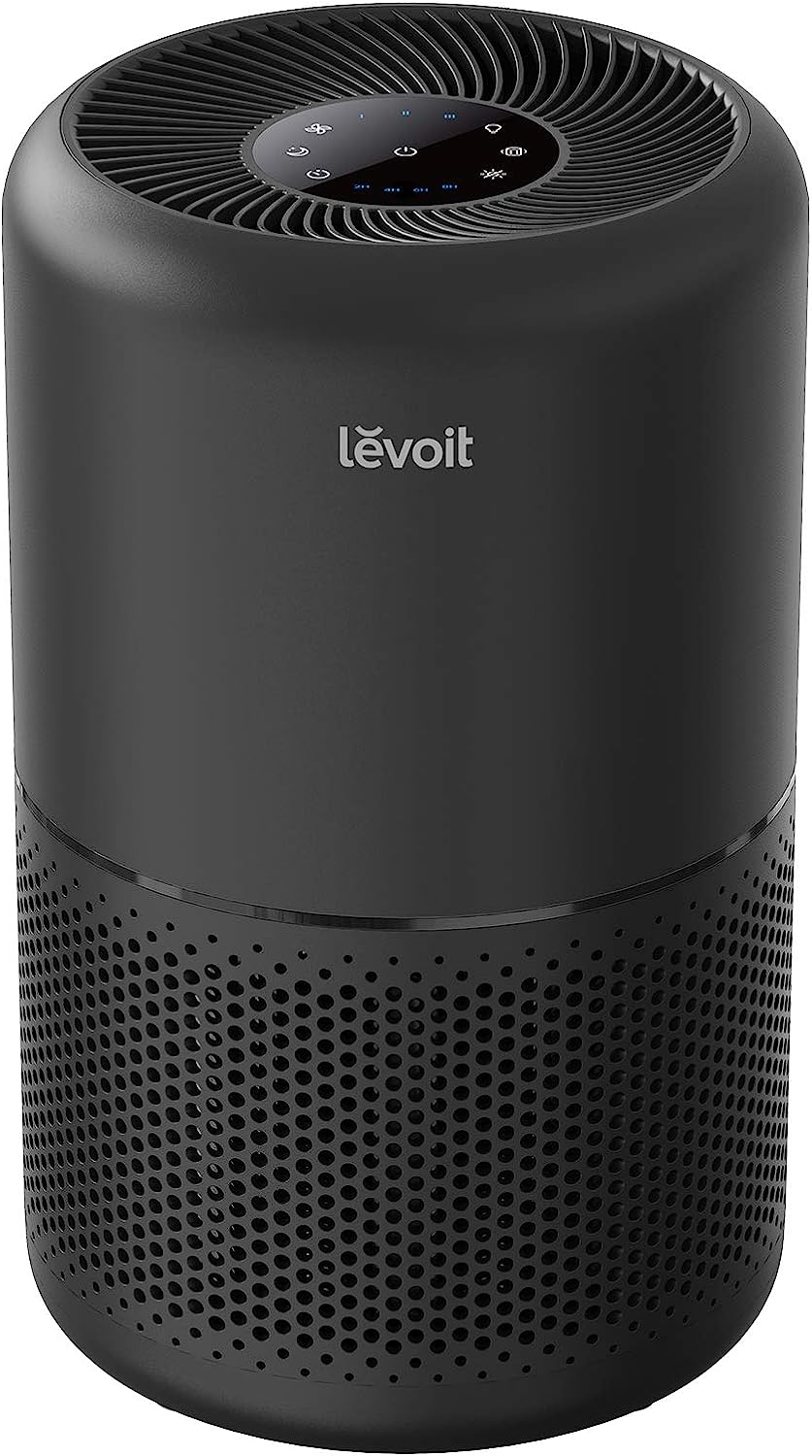 LEVOIT Air Purifier for Home Allergies Pets Hair in Bedroom. Covers Up to 1095 Sq.Foot Powered by 45W High Torque Motor. 3-in-1 Filter. Remove Dust Smoke Pollutants Odor. Core 300. Black