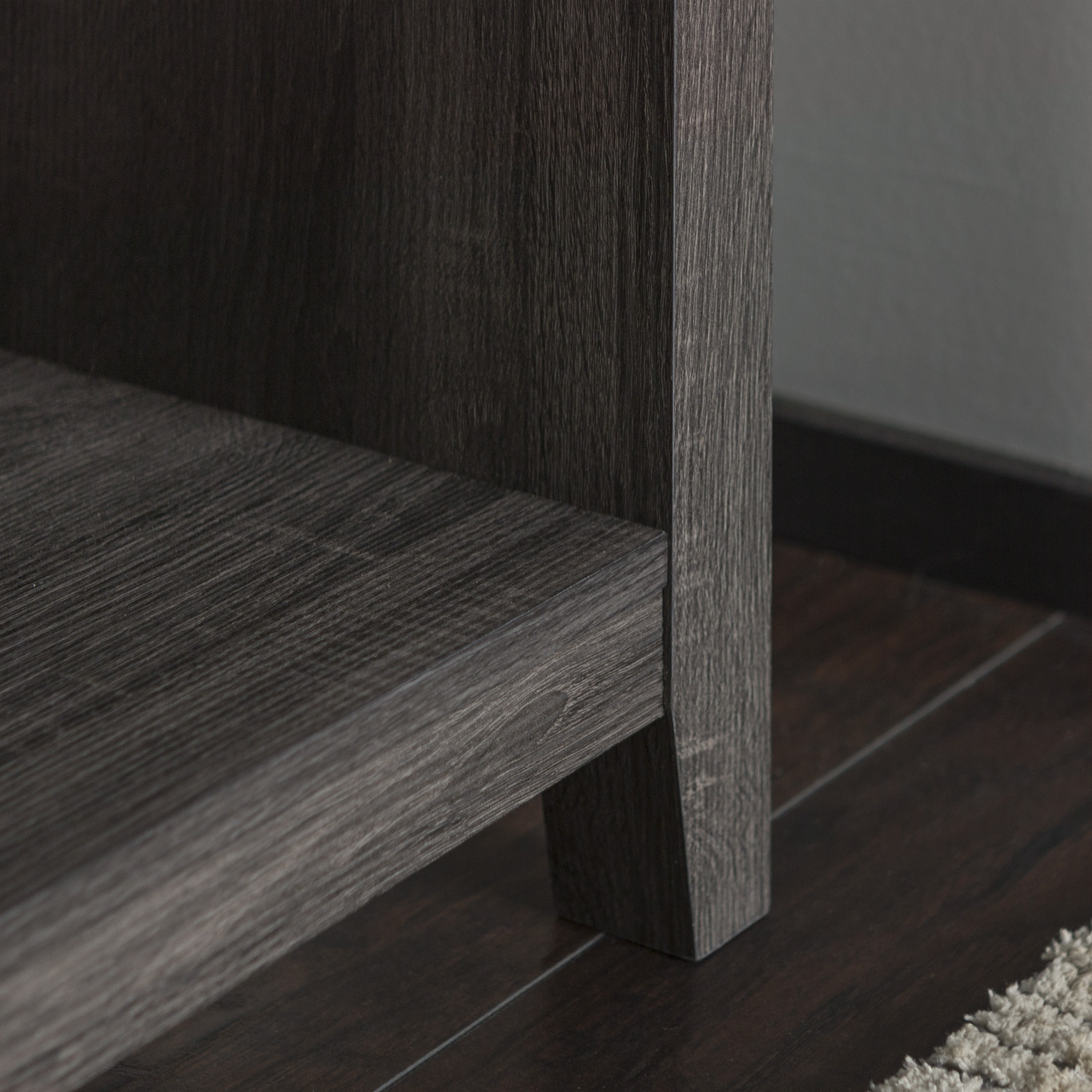 Woven Paths Open Storage Fireplace TV Stand for TVs up to 80″. Charcoal