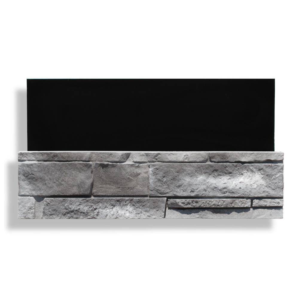 Silvermine Stone EG-BL-XX-FL 6 in. x 24 in. Stone Veneer Ledgestone Flat Panel Evening Gray (Box of 8)