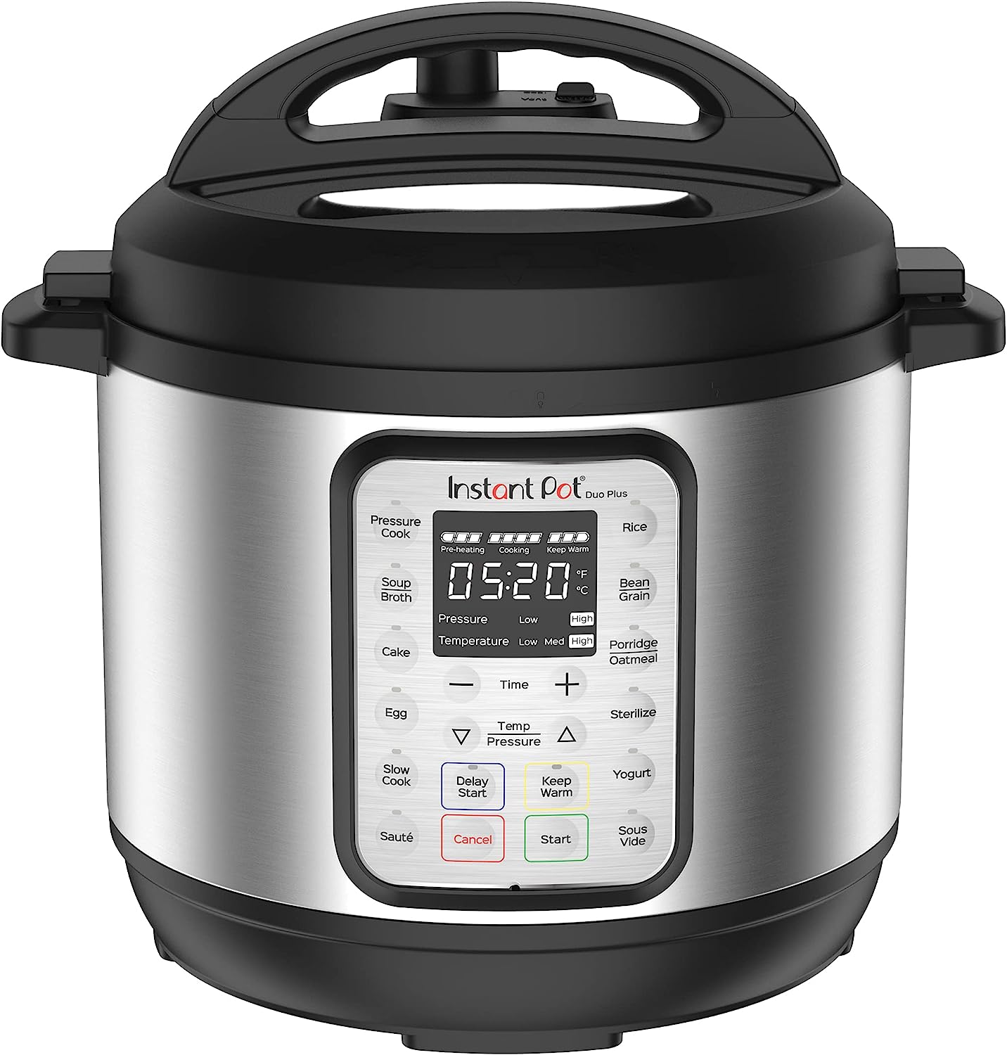Instant Pot Duo Plus 9-in-1 Electric Pressure Cooker. Slow Cooker. Rice Cooker. Steamer. Sauté. Yogurt Maker. Warmer & Sterilizer. Includes Free App with over 1900 Recipes. Stainless Steel. 6 Quart