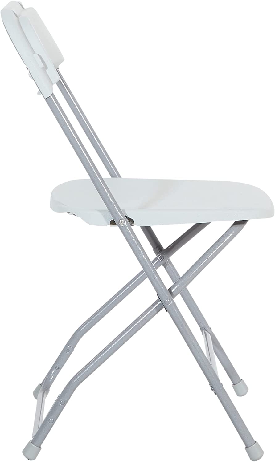 Office Star Resin 5-Piece Folding Square Table and Chair Set. Light Grey