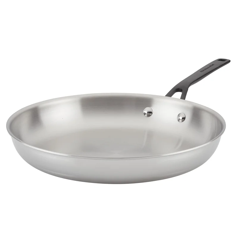 KitchenAid 30007 5-Ply Clad Polished Stainless Steel Fry Pan/Skillet. 12.25 Inch