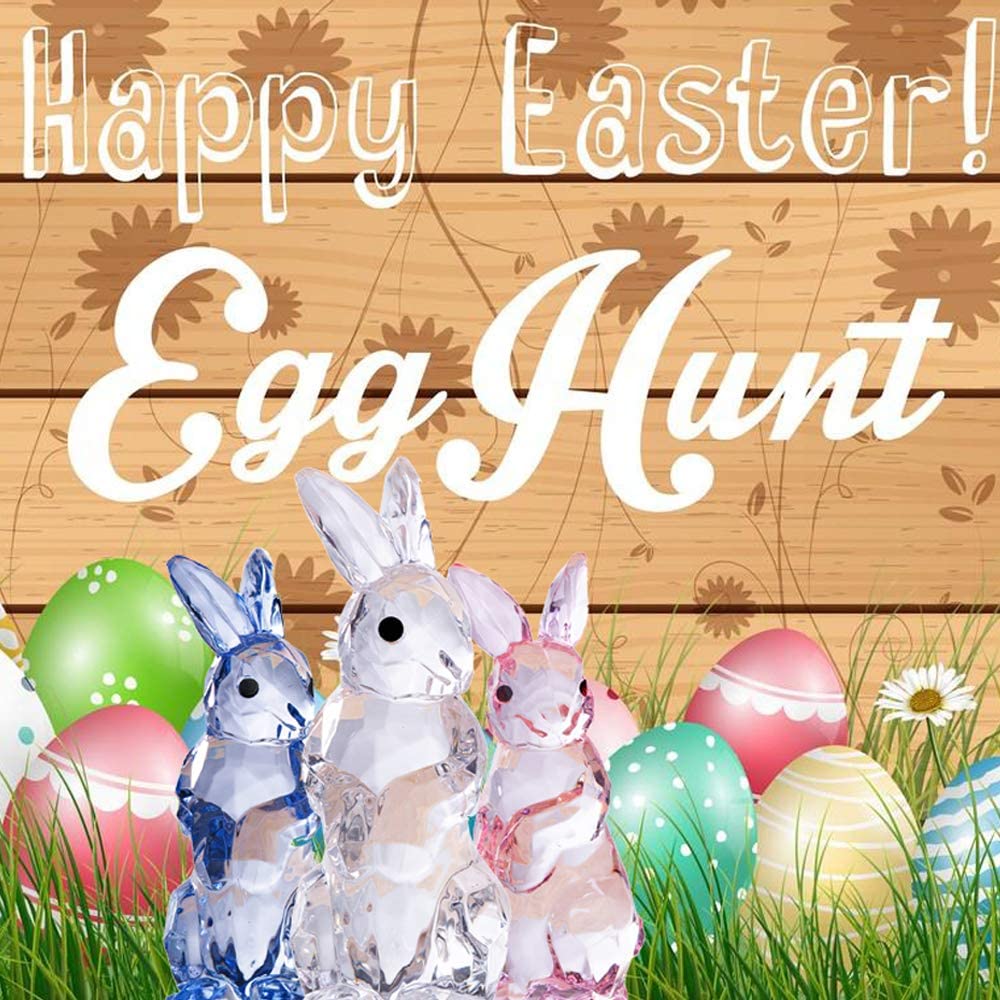 Easter Decorations Set of 3 Crystal Bunny Easter Decor