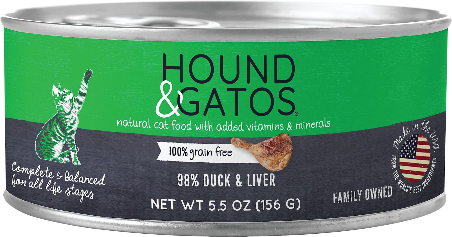 Hound & Gatos 98% Duck & Liver Formula Grain-Free Canned Cat Food