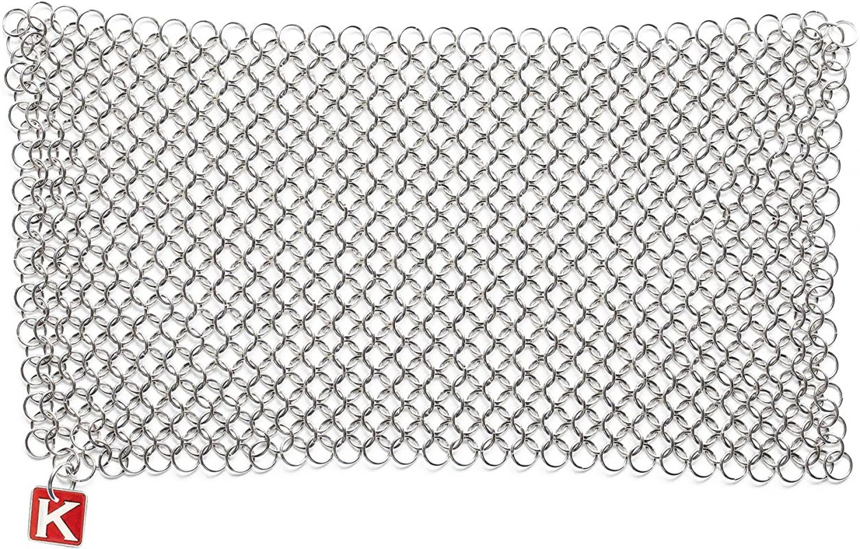 Knapp Made CM Scrubber 9″x6″ Small Ring Chainmail Scrubber