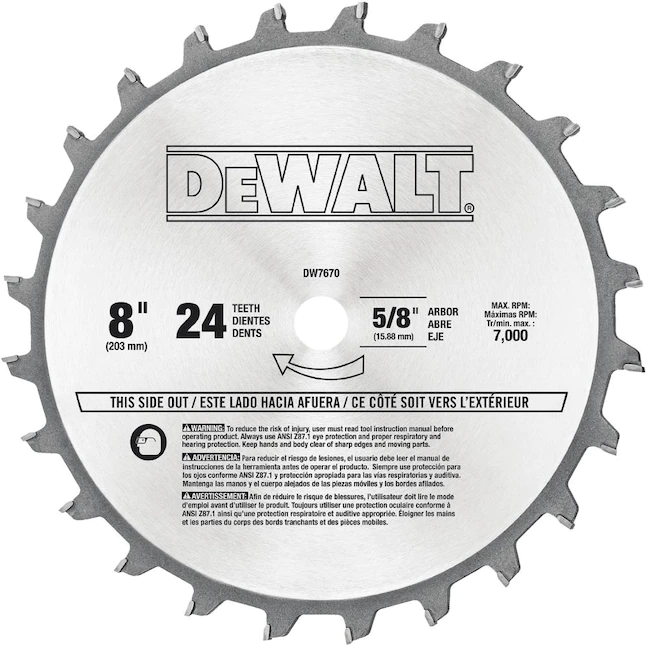 DEWALT DW7670 Dado Blade Set. 8-Inch. 24-Tooth