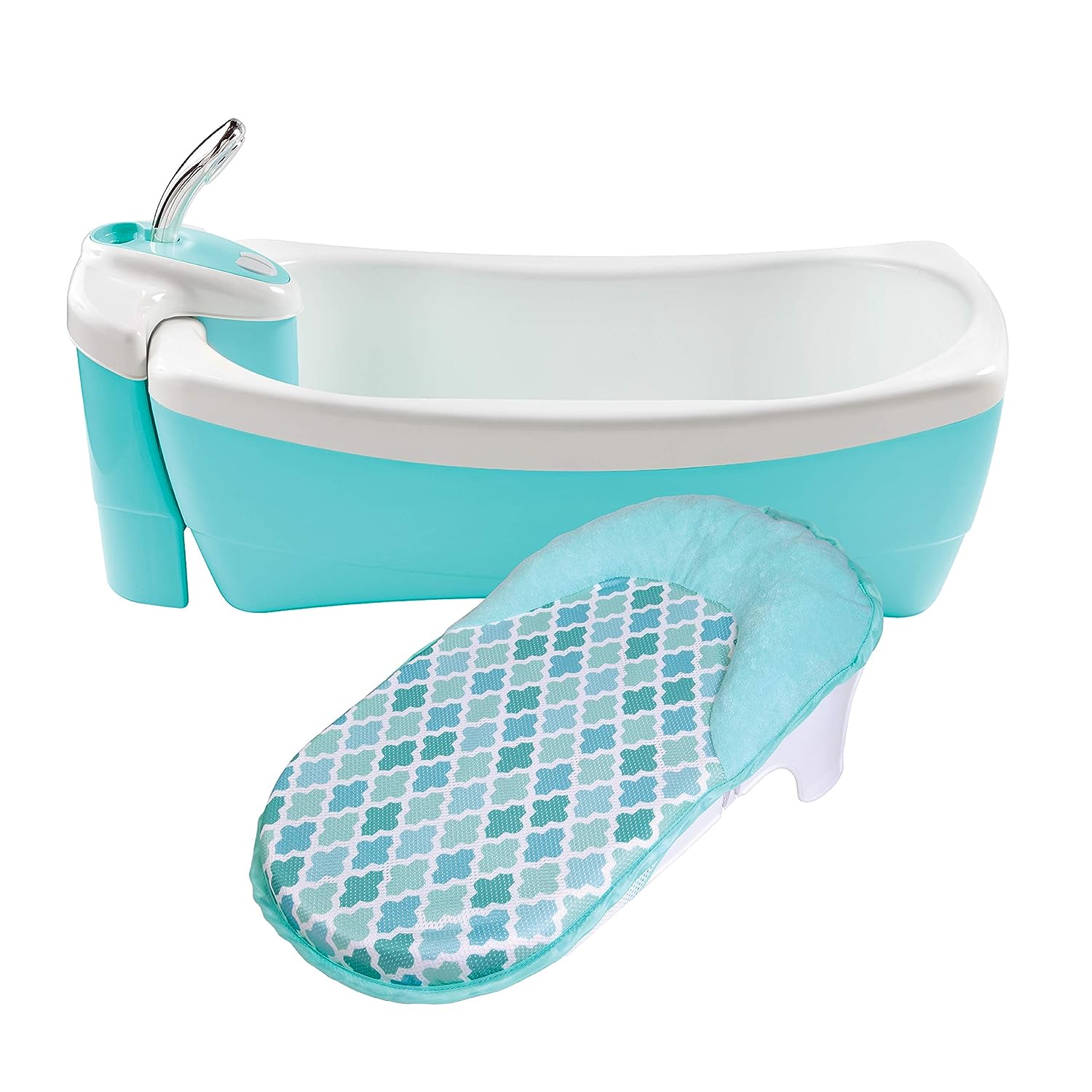 Summer Lil Luxuries Whirlpool Bubbling Spa & Shower (Blue) - Luxurious Baby Bathtub with Circulating Water Jets. 2 Count (Pack of 1)