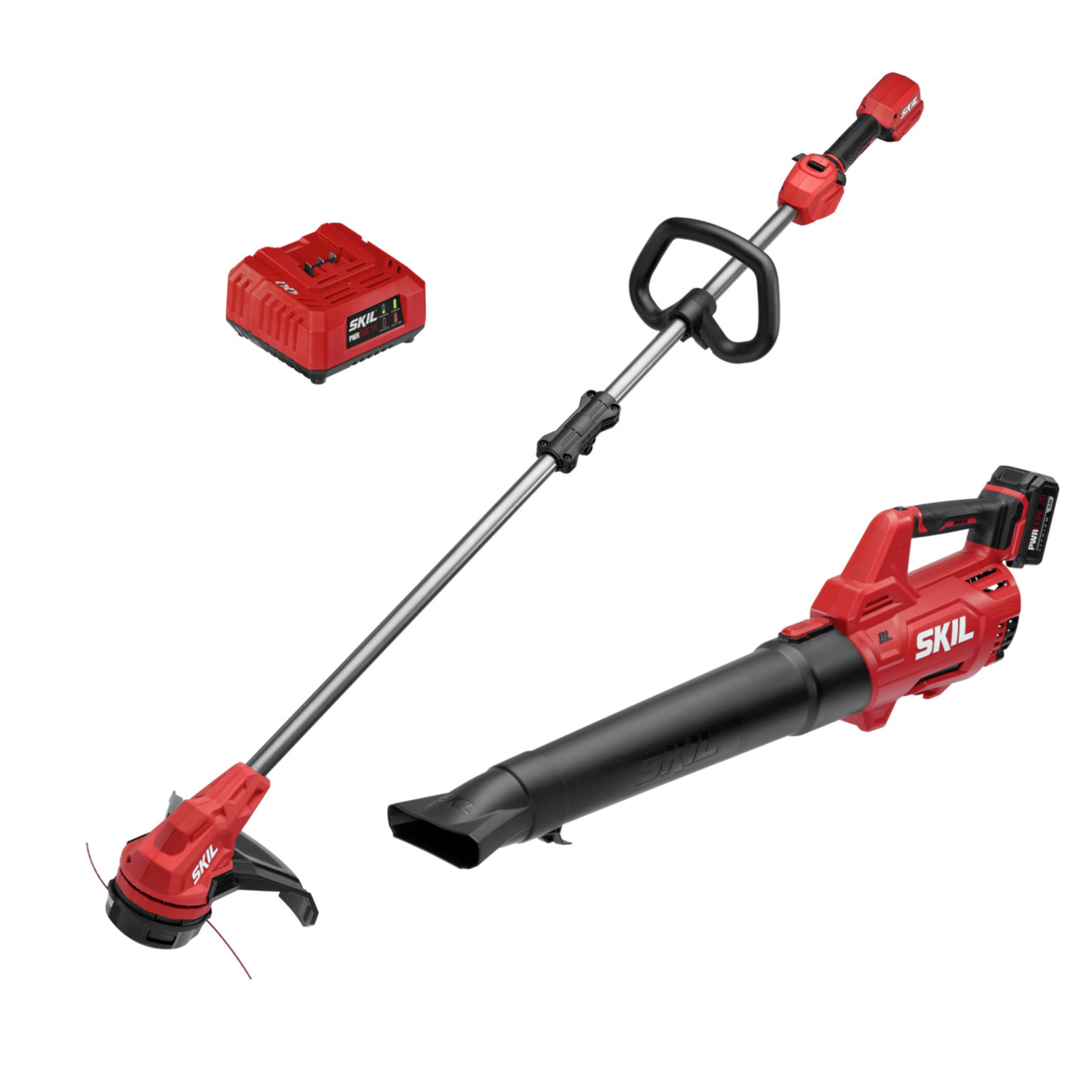 SKIL 20V Battery Powered Brushless 13″ String Trimmer & Brushless Leaf Blower Combo Kit