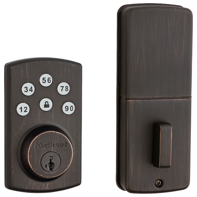 Kwikse Powerbolt 2 Door Lock Single Cylinder Electronic Deadbolt Lighted Keypad