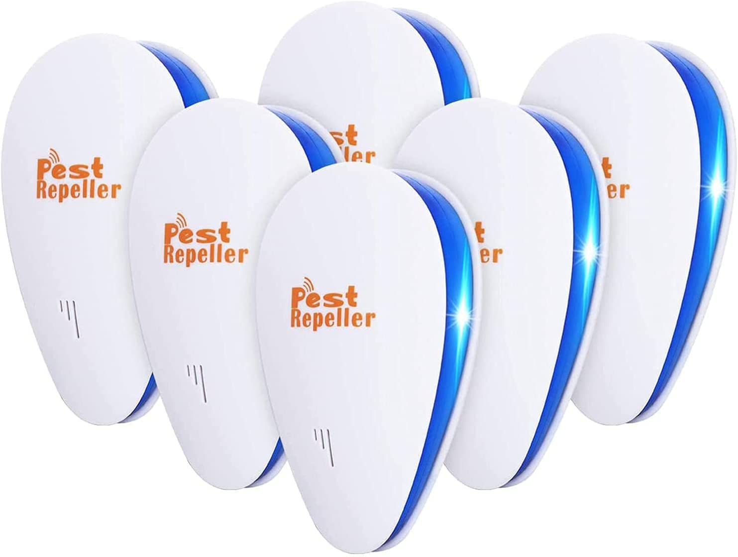 Bocianelli Ultrasonic Pest Repeller 6 Packs. Electronic Indoor Pest Repellent Plug