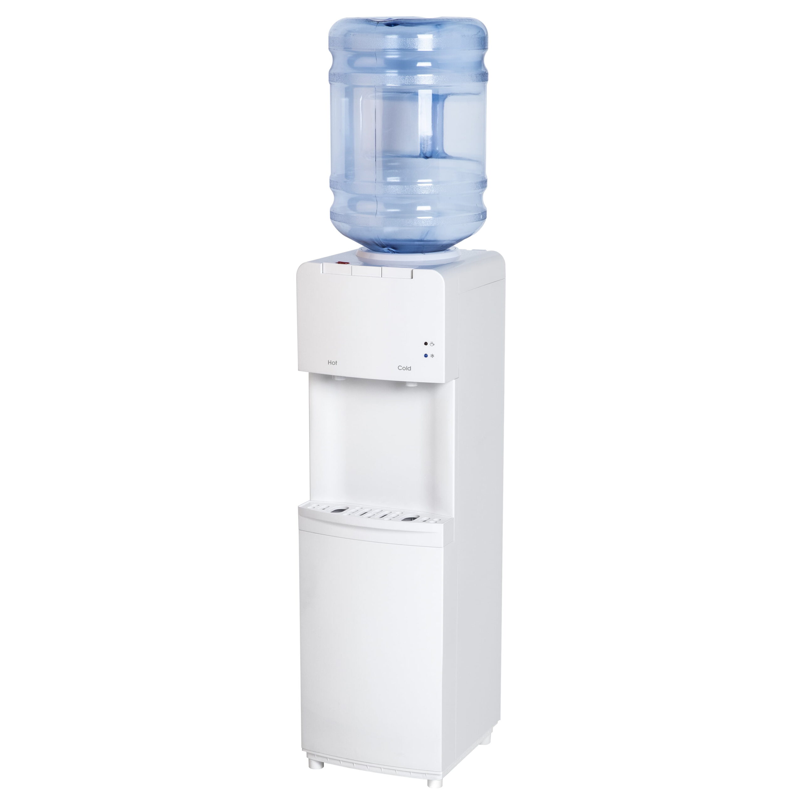Great Value Top Loading Hot. Cold Temperature Water Dispenser. White Water Cooler
