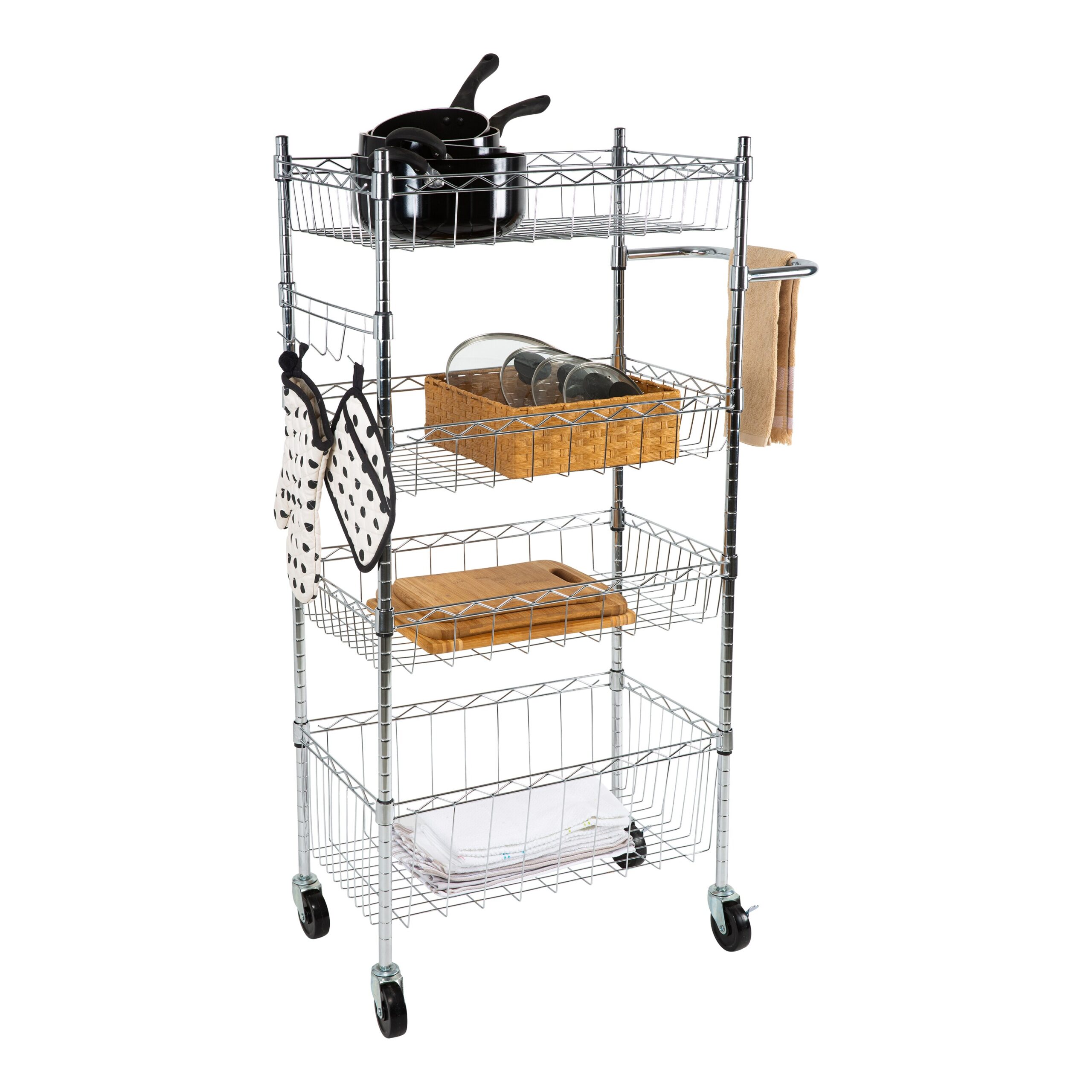 Organize It All 47.24-in-Drawer Shelf Utility Cart