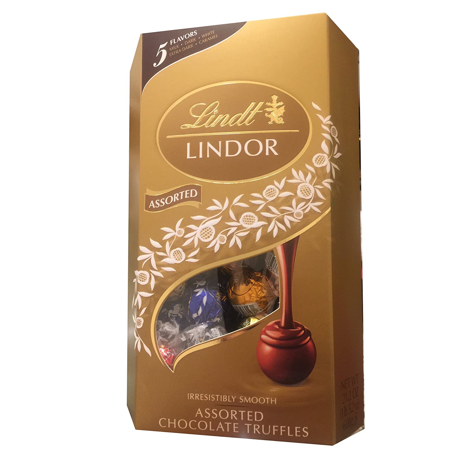 Lindt Lindor Assorted Chocolate Truffles Gift Box. 5 Flavors. 21.2 Ounces