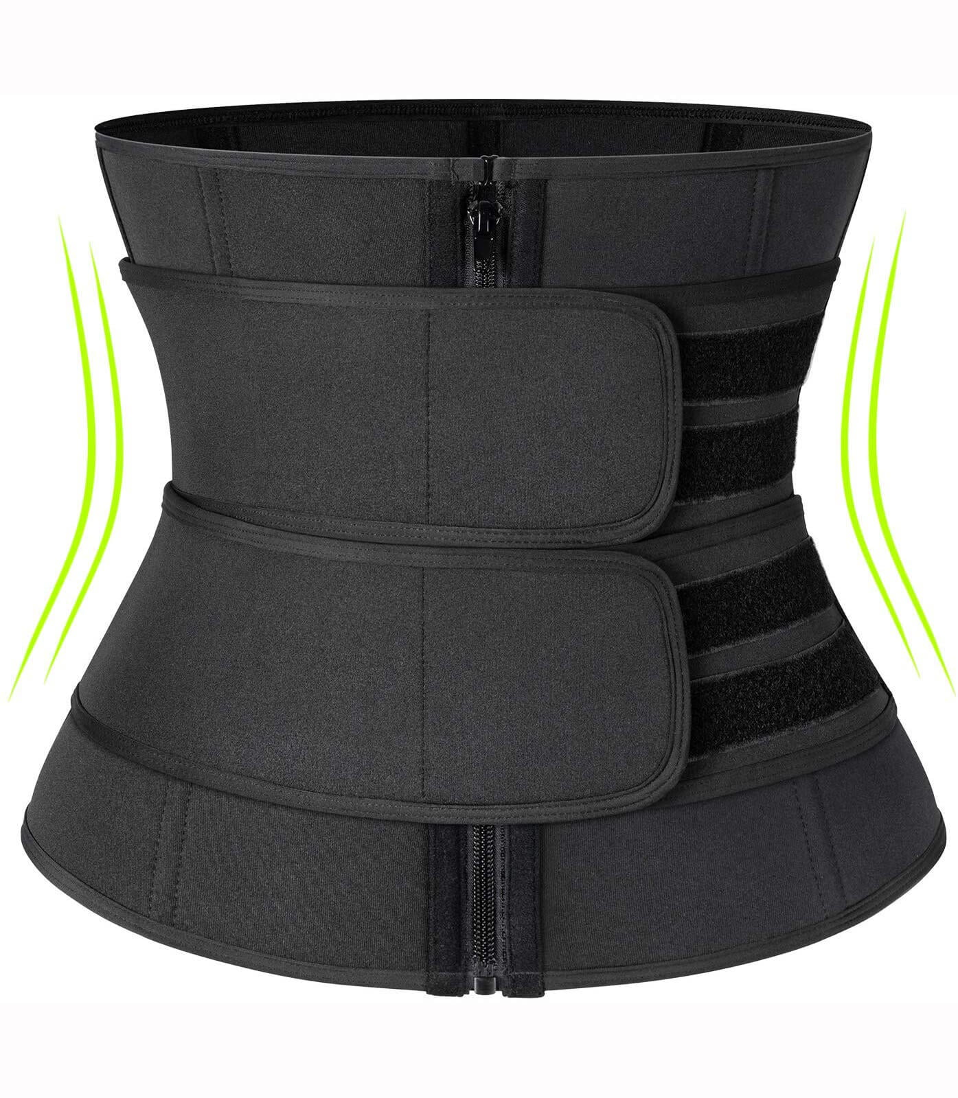 Vaslanda Neoprene Sauna Waist Trainer Corset Sweat Belt for Women Weight Loss Compression Trimmer Workout Fitness