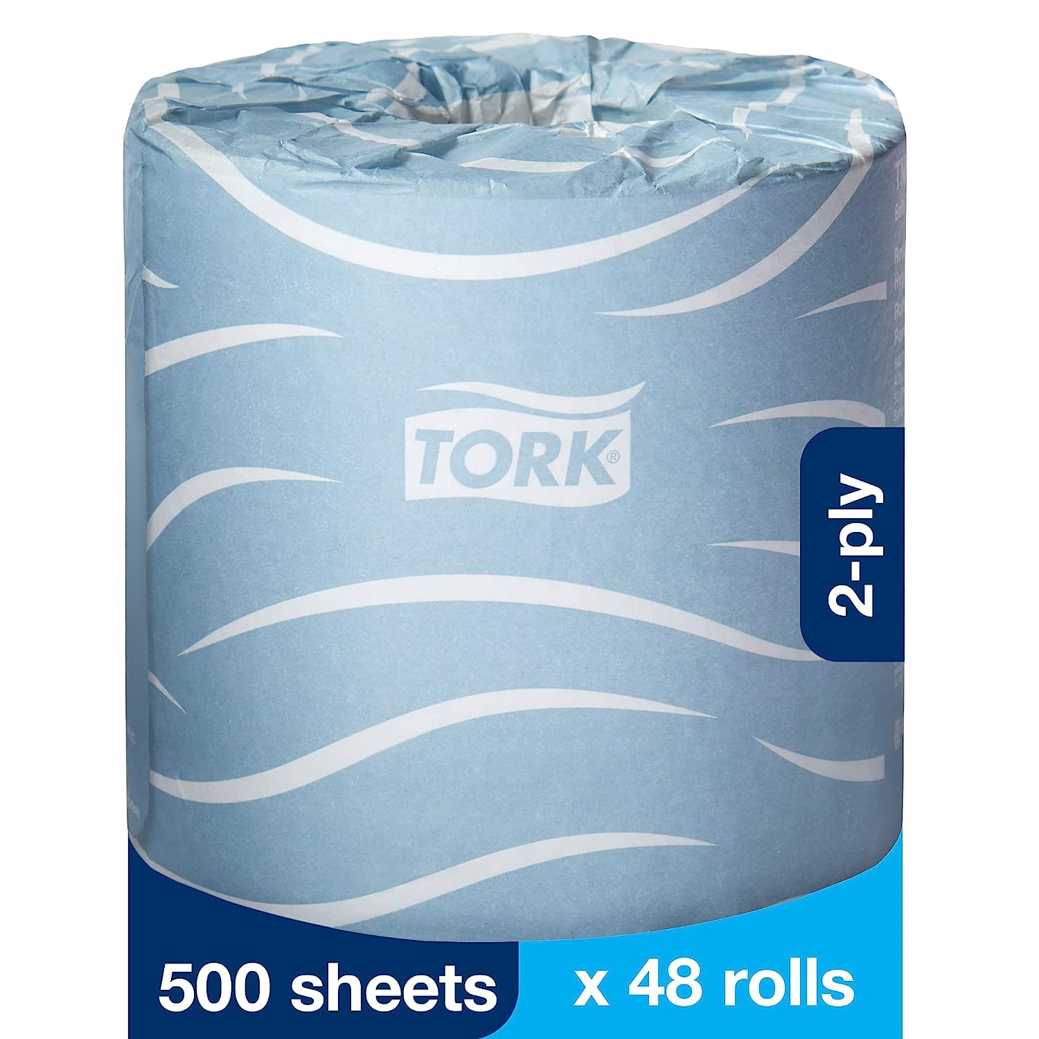 Tork Bath Tissue Roll Advanced 2-ply For everyday use at home Biodegradable 4×3.75″. 500 sheets/roll. 48 rolls/case
