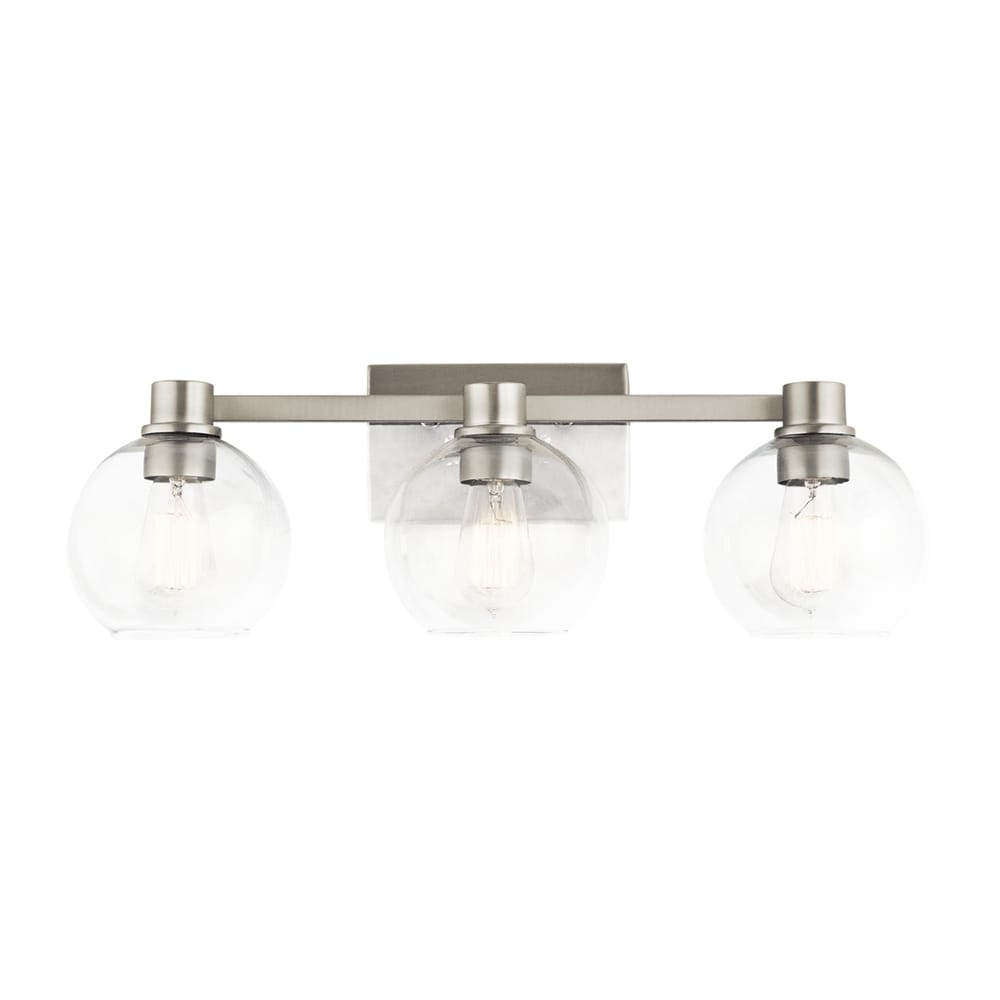 Kichler 45894NI Harmony 24.5-in 3-Light Brushed Nickel Transitional Vanity Light