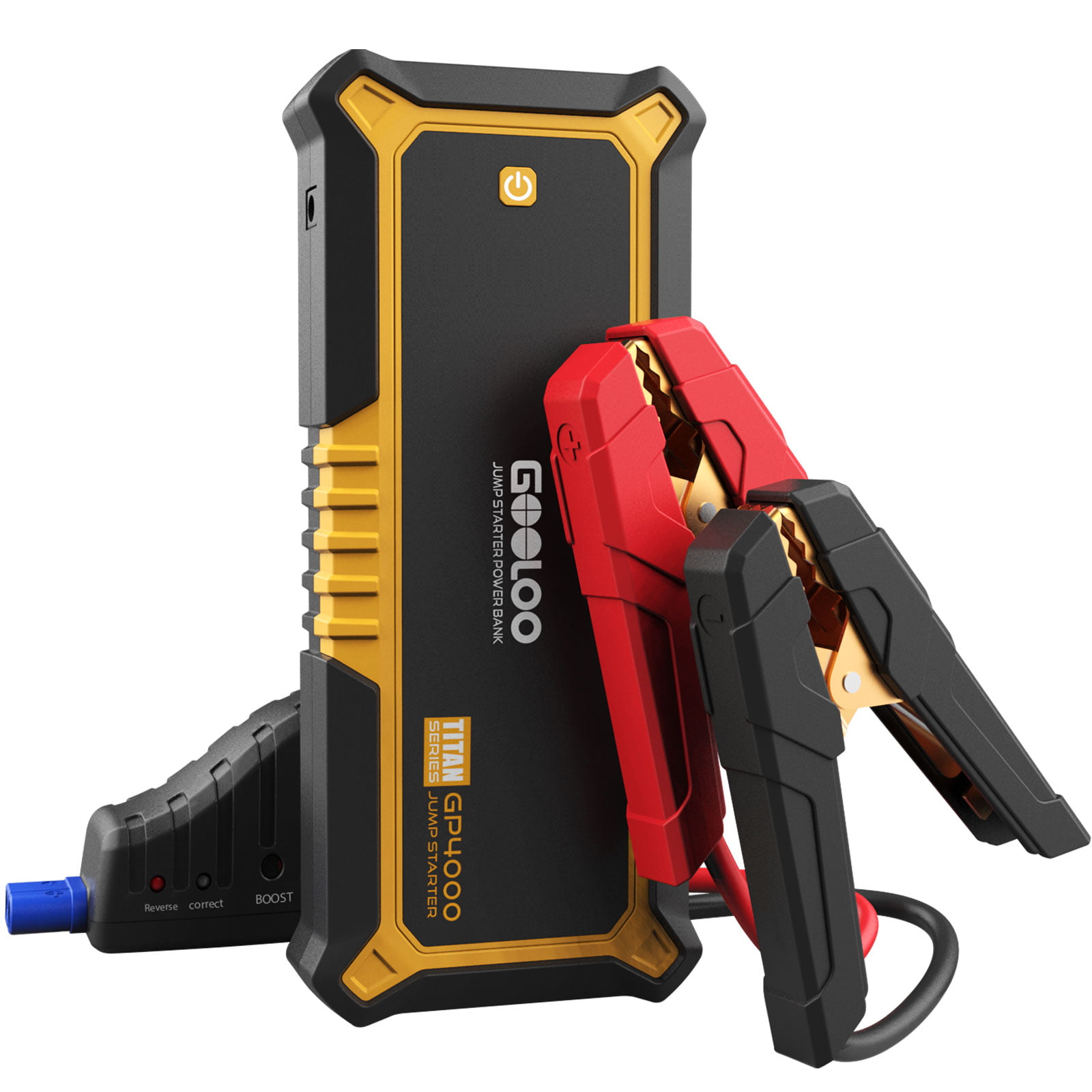 GOOLOO GP4000 Car Jump Starter.4000A Peak 12V Portable Lithium Battery Jump Starter for All Gas and Up to 10.0L Diesel Engine.SuperSafe Auto Car Battery Booster Jumper Box