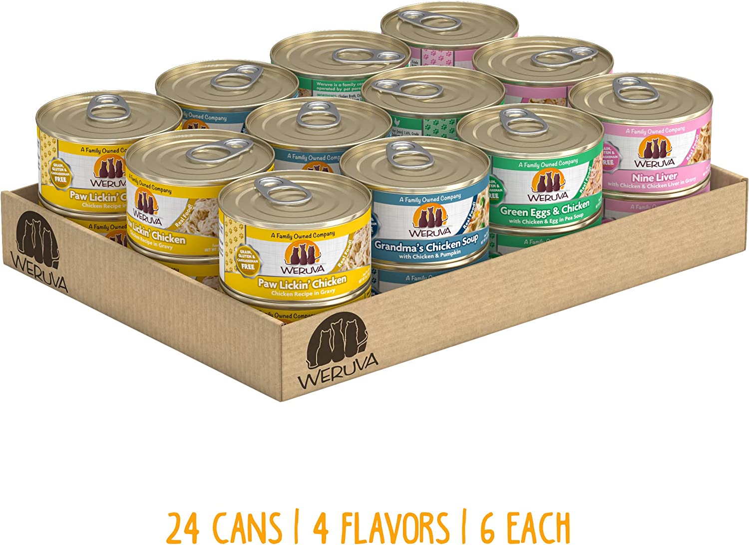 Weruva Grain-Free Natural Canned Wet Cat Food. Classic Recipes
