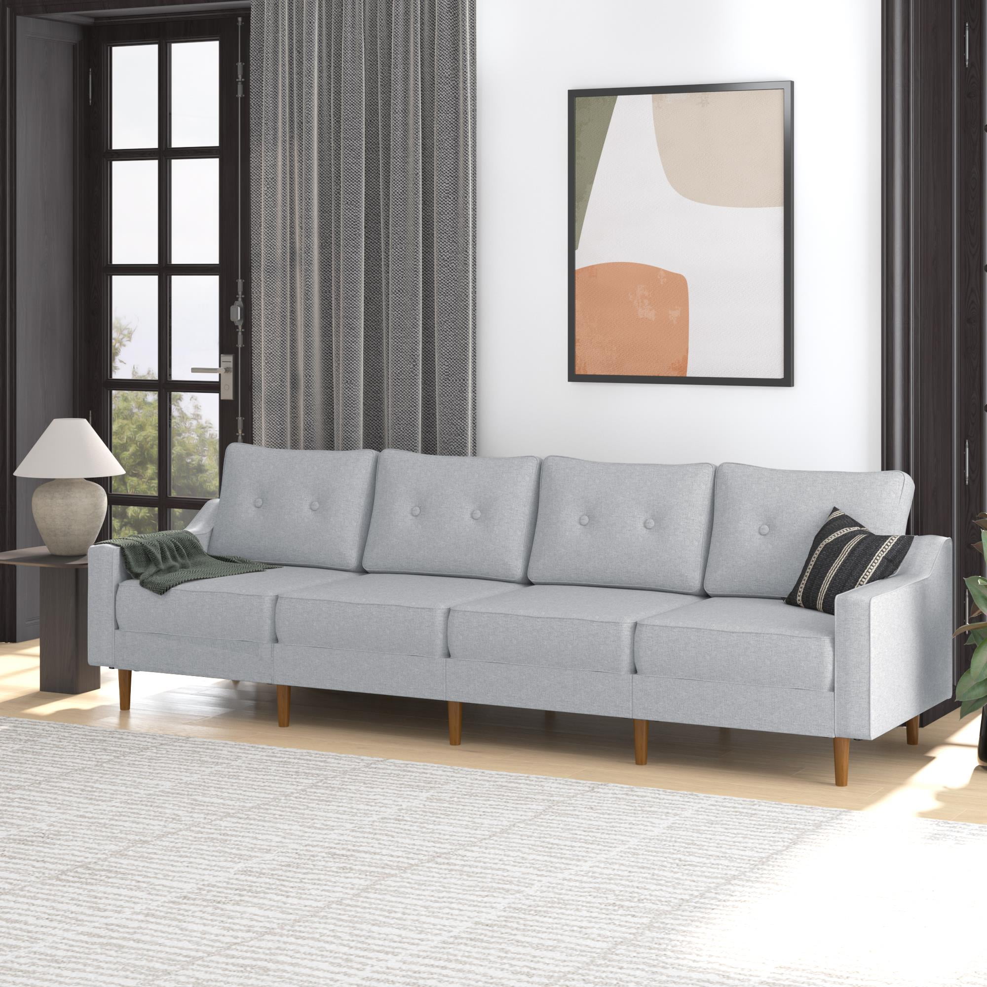 DHP Flex Zion Modular 4-Seater Sofa. Gray Linen