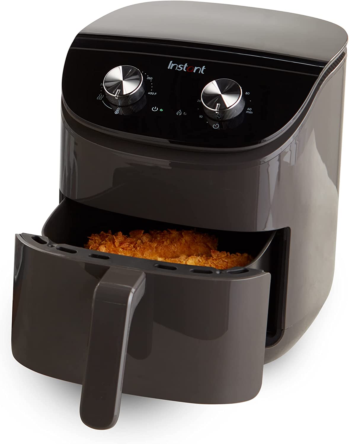 Instant Essentials 4QT Air Fryer Oven. From the Makers of Instant Pot with EvenCrisp Technology. Nonstick and Dishwasher-Safe Basket. Fast Cooking. Easy-to-Use. Includes Free App with over 100 Recipes