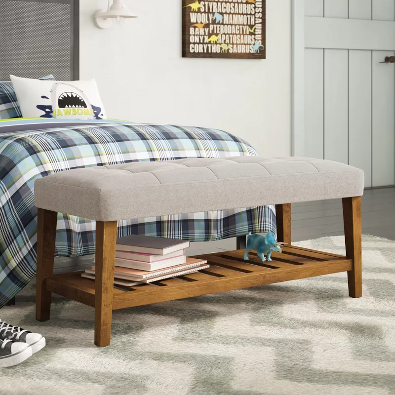 ACME Furniture Acme 96680 Charla Bench. Light Gray & Oak. One Size