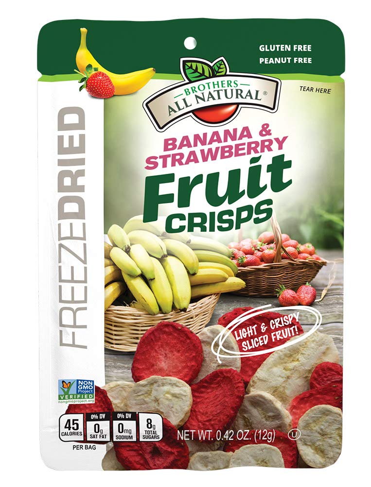 Brothers-ALL-Natural Fruit Crisps. Strawberry Banana. 0.42 oz (Pack of 24)