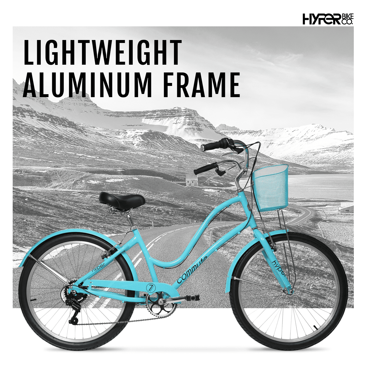 Hyper Bicycle 26″ Woman-s Commute Neon Teal