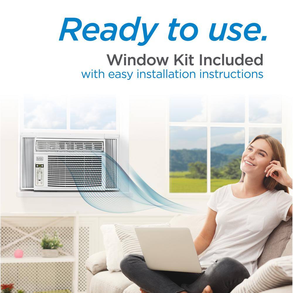 BLACK+DECKER BD06WT6 6.000 BTU Window Air Conditioner with Remote in White
