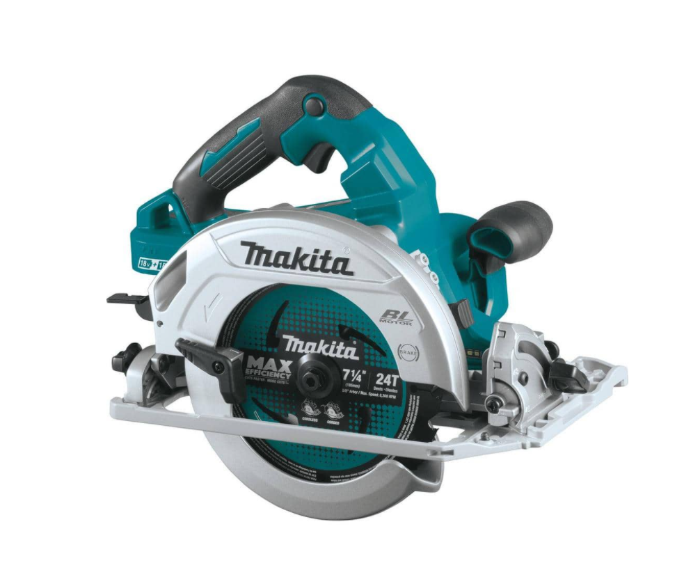 Makita XSH08Z 18-Volt X2 LXT Lithium-Ion (36-Volt) 7-1/4 in. Brushless Cordless Circular Saw Guide Rail Compatible Base (Tool-Only)