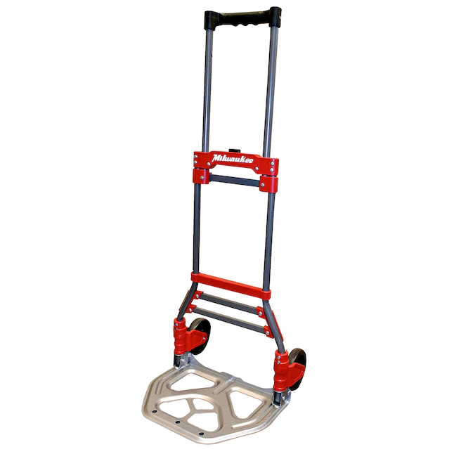 Milwaukee  150-lb 2-Wheel Red Steel Folding Hand Truck