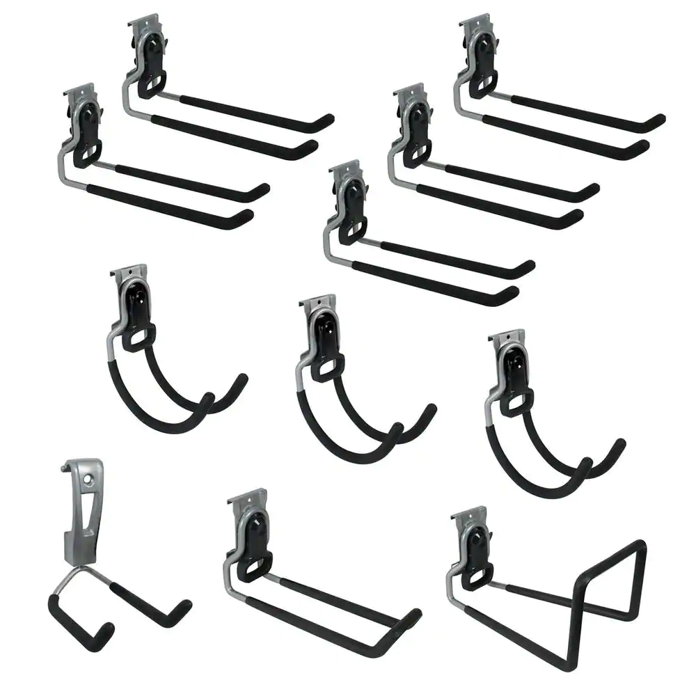 Rubbermaid 2058417 Fast Track Garage Rail Accessory Bundle (11-Piece)