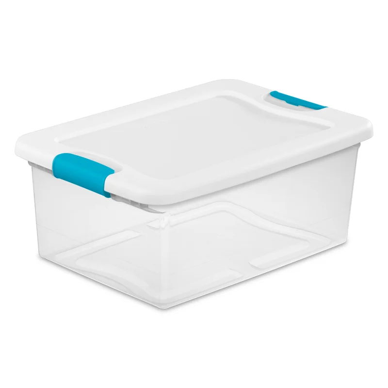 Sterilite 15 Qt Latch Lid Tote. 24 Pack. and 6 Qt Latch Lid Tote. 12 Pack