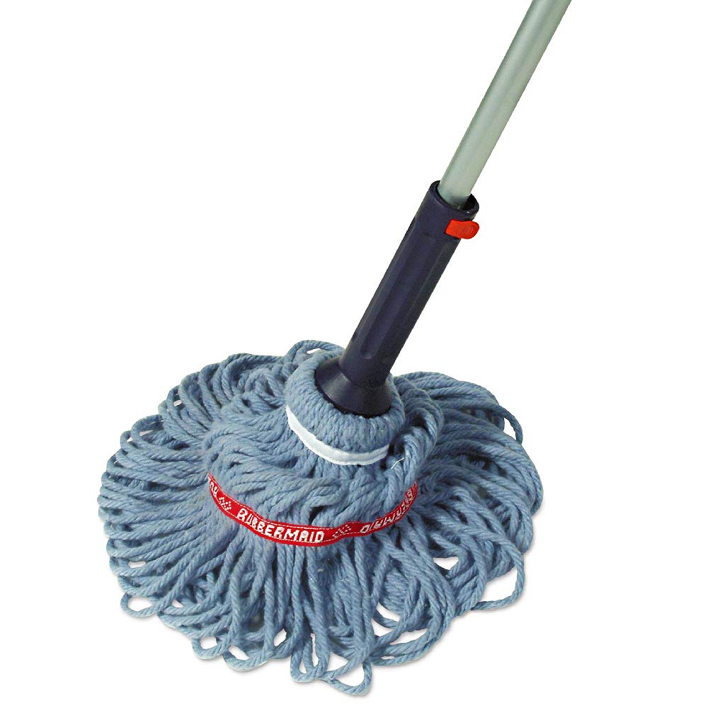 Rubbermaid 1809375 Commercial Products Self-Wringing Ratchet Twist Mop with Blended Yarn Head. 54-Inch