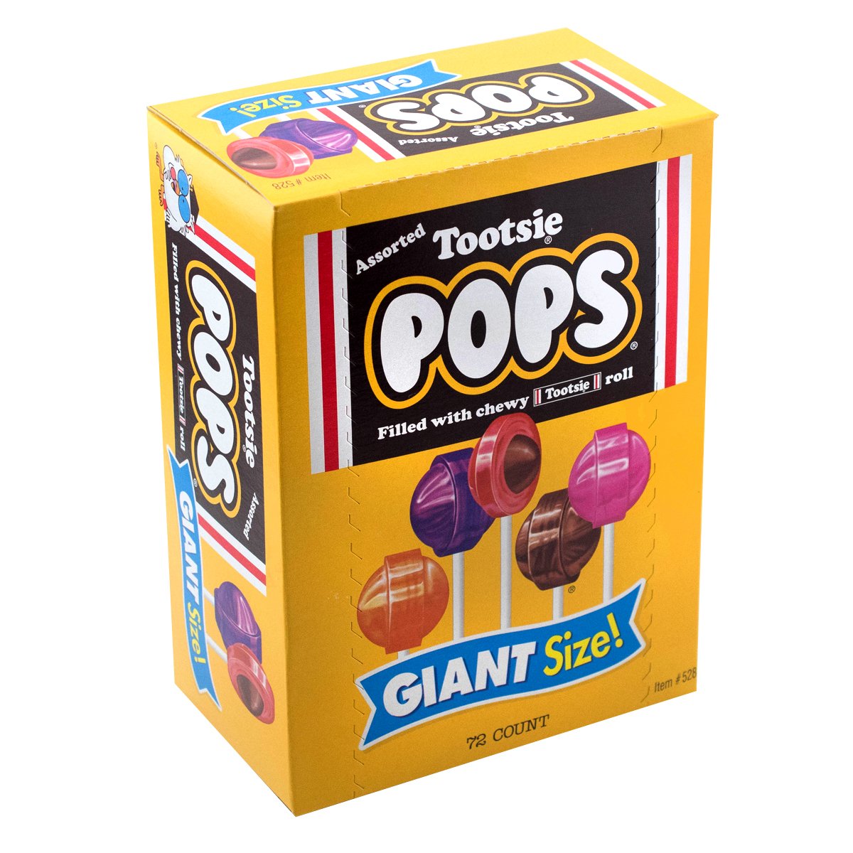 Tootsie Roll Pops Giant Size (72 Count). Variety Pack. 3.82 Pound