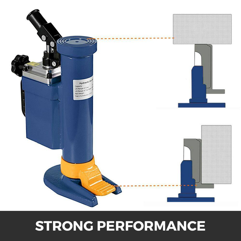 VEVOR QJD5TSDQJDLS00001V0 Hydraulic Jack 5-Ton Toe Car Jack 11023 lbs. Toe Jack Lift Heat-Treated Steel Heavy-Duty Hydraulic Toe Jack