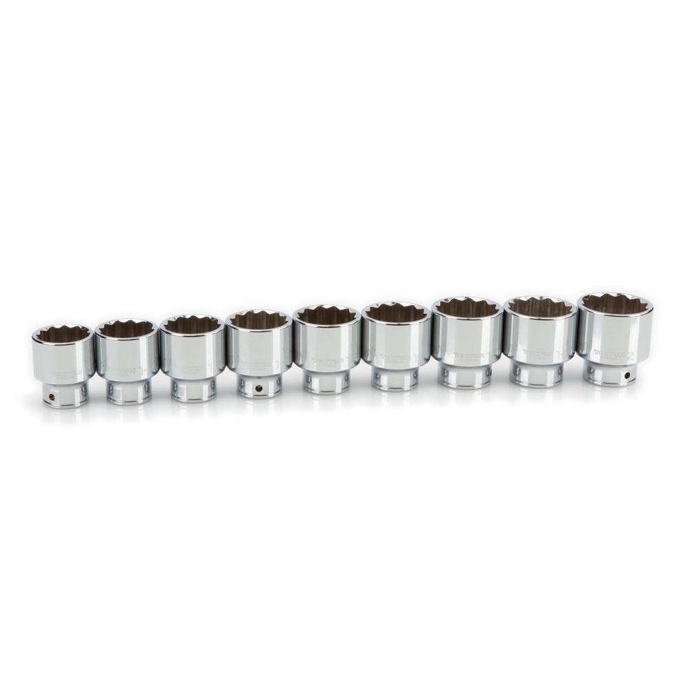 TEKTON SHD93033 3/4 in. Drive 12-Point Socket Set. 1-1/2 in. - 2 in. (9-Piece)
