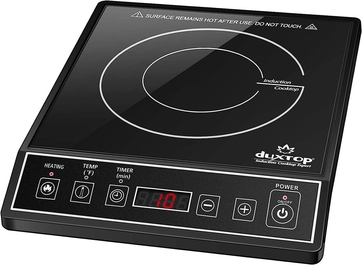 Duxtop 1800W Portable Induction Cooktop Countertop Burner. Black 9100MC/BT-M20B