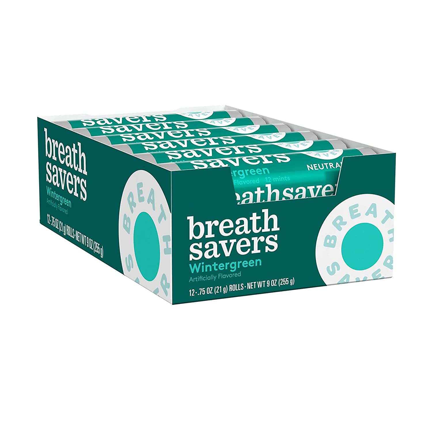 BREATH SAVERS Wintergreen Sugar-Free Breath Mints Rolls (0.75 oz.. 24 ct.)