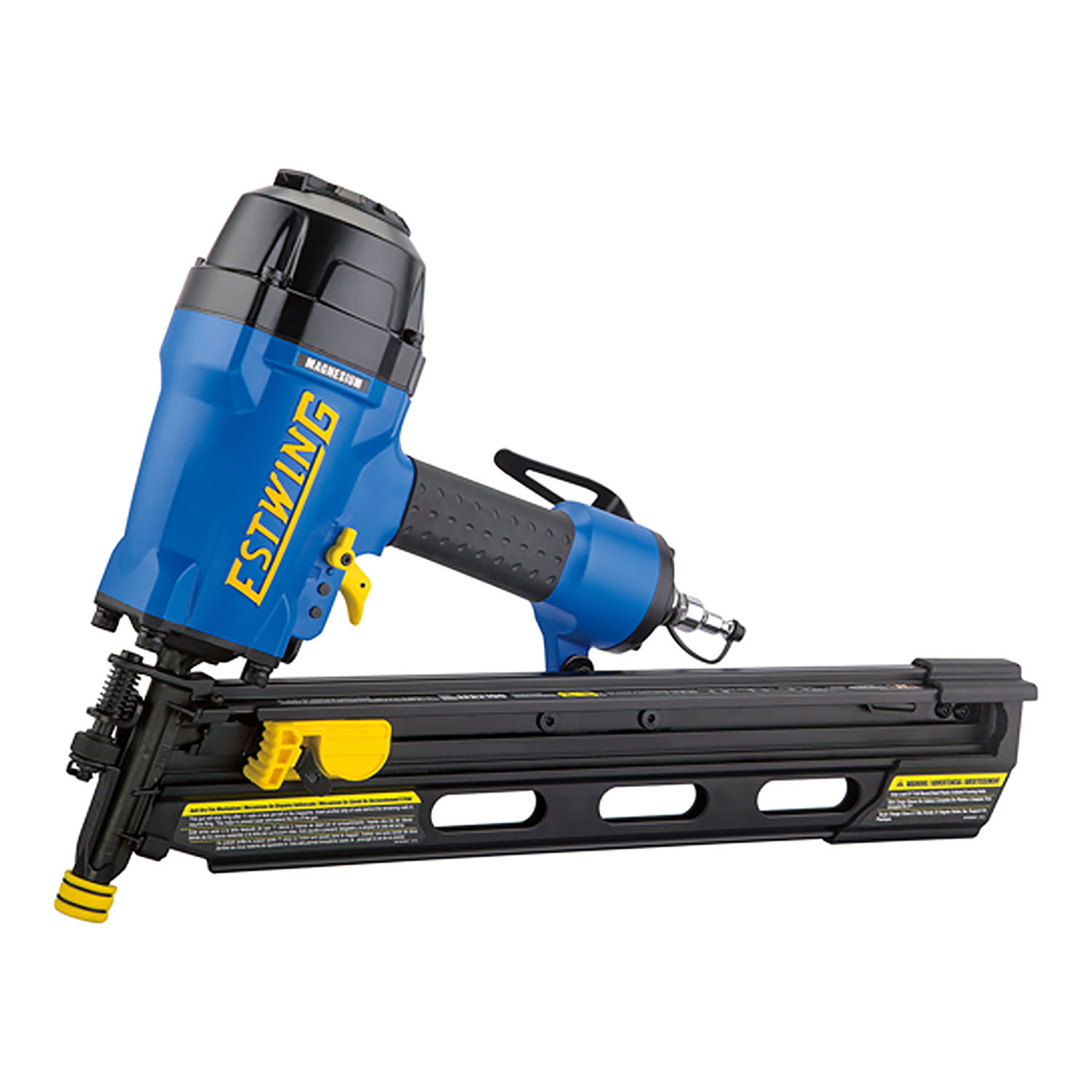 Estwing EFR2190 Pneumatic 21 Degree 3-1/2″ Framing Nailer with Adjustable Metal Belt Hook. 1/4″ NPT Industrial Swivel Fitting. and Bag