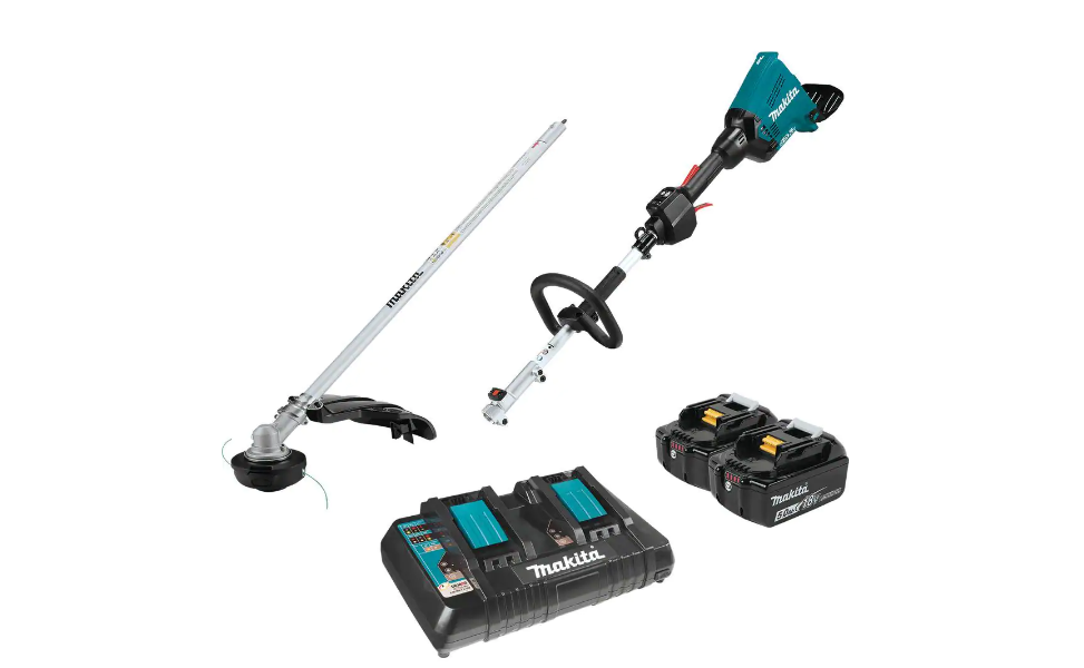 Makita XUX01M5PT 18-Volt X2 (36-Volt) LXT Lithium-Ion Brushless Couple Shaft Power Head Kit with Trimmer Attachment (5.0Ah)