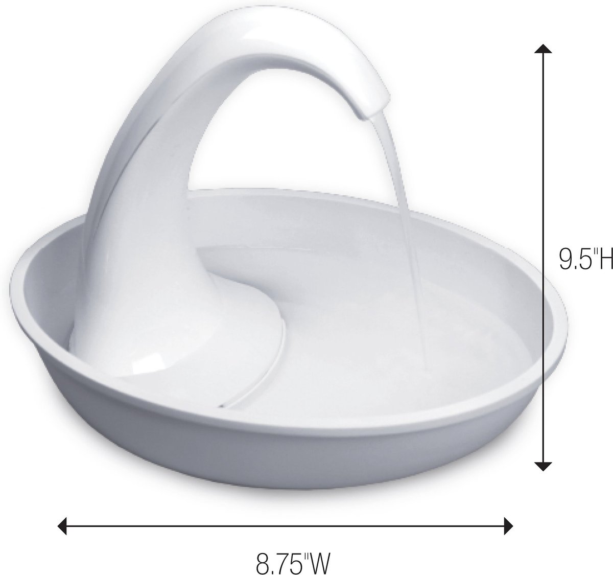 Pioneer Pet Swan Cat Drinking Fountain. White