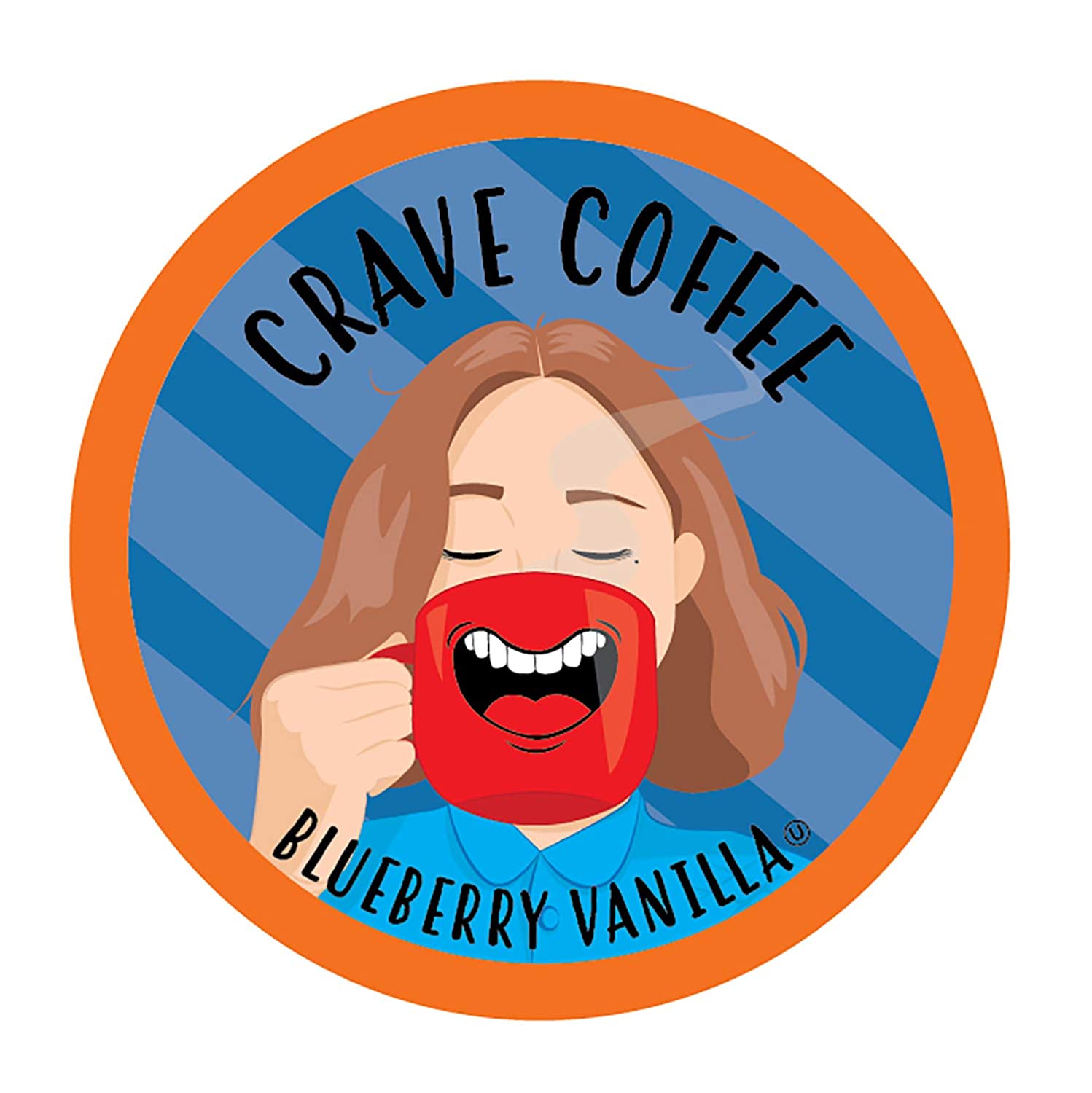 Crave Beverages Flavored Coffee Pods Compatible with 2 K-Cup Brewers. Blueberry Vanilla. 40 Count