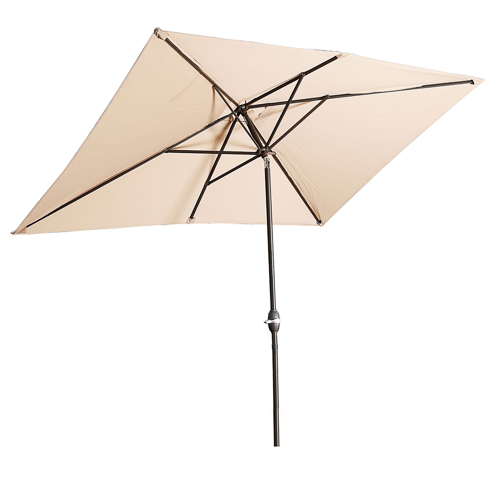 CASAINC 10-ft Khaki Crank Market Patio Umbrella