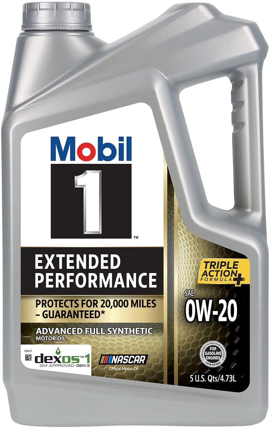 Mobil 1 Extended Performance Full Synthetic Motor Oil 0W-20. 5 Quart